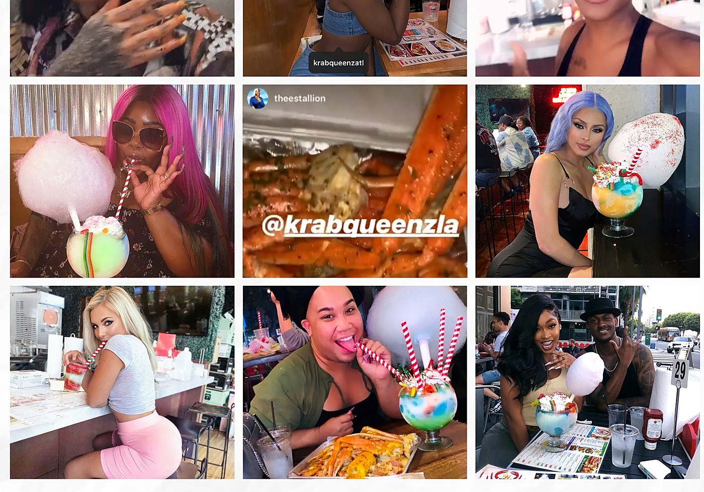 Krab Queenz restaurant influencer content