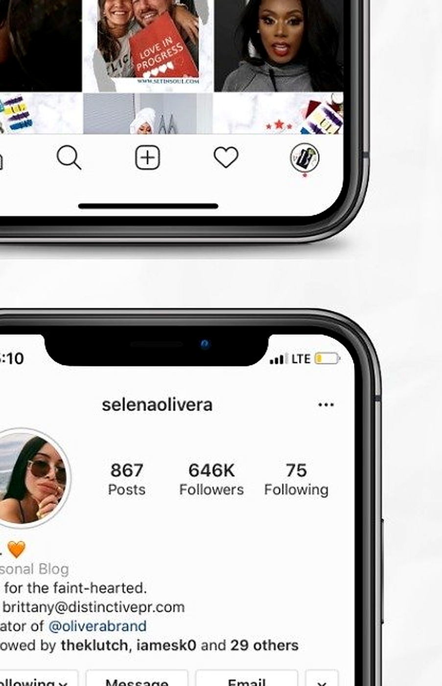 Selena Olivera Instagram profile growth